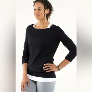 Lululemon Chai Time Pullover II Size 8
Black / Heather Deep Coal